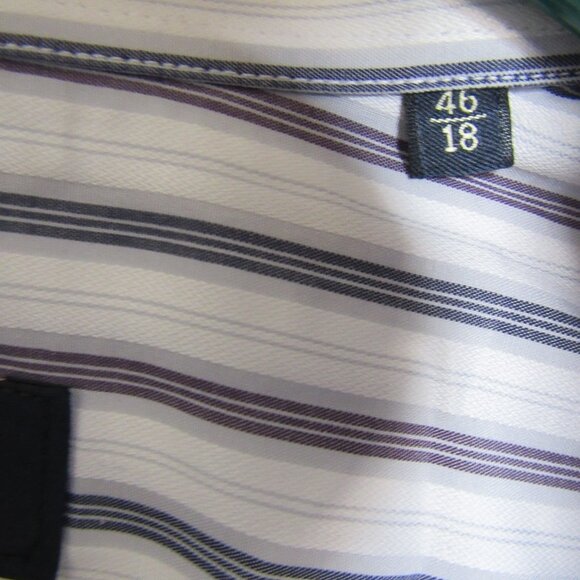 Canali Dress Shirt Men's Size 46|18 Long Sleeve Button-Up Made In Italy - Picture 7 of 7